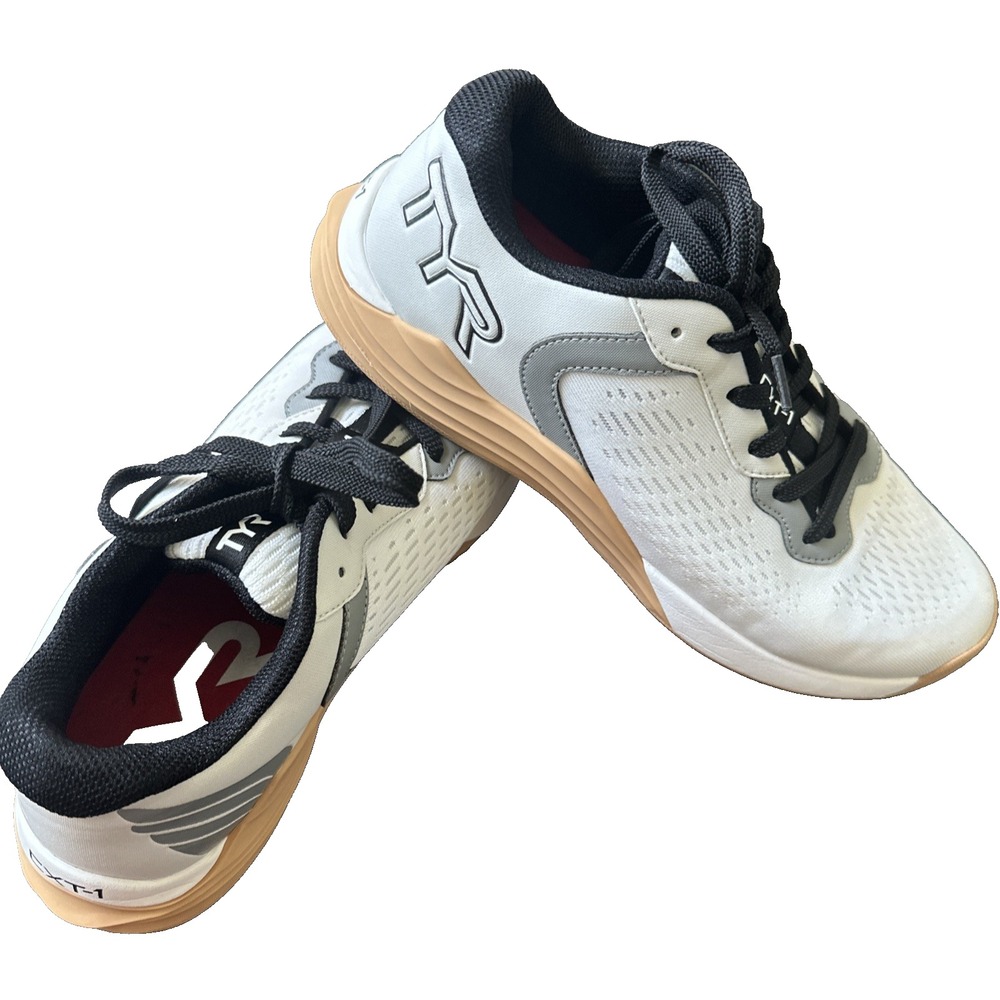 TYR Women's CXT-1 Breathable Trainer Athletic Shoes, White/Gray, W Size 9, M 7.5